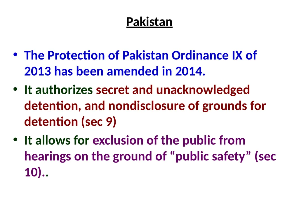 Military Justice South Asian Countries 24 Nov 2014 - slide 39 of 50