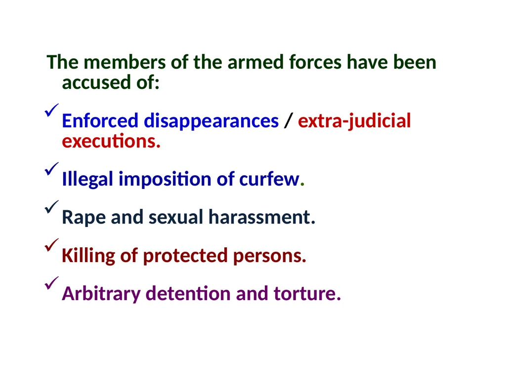 Military Justice South Asian Countries 24 Nov 2014 - slide 26 of 50
