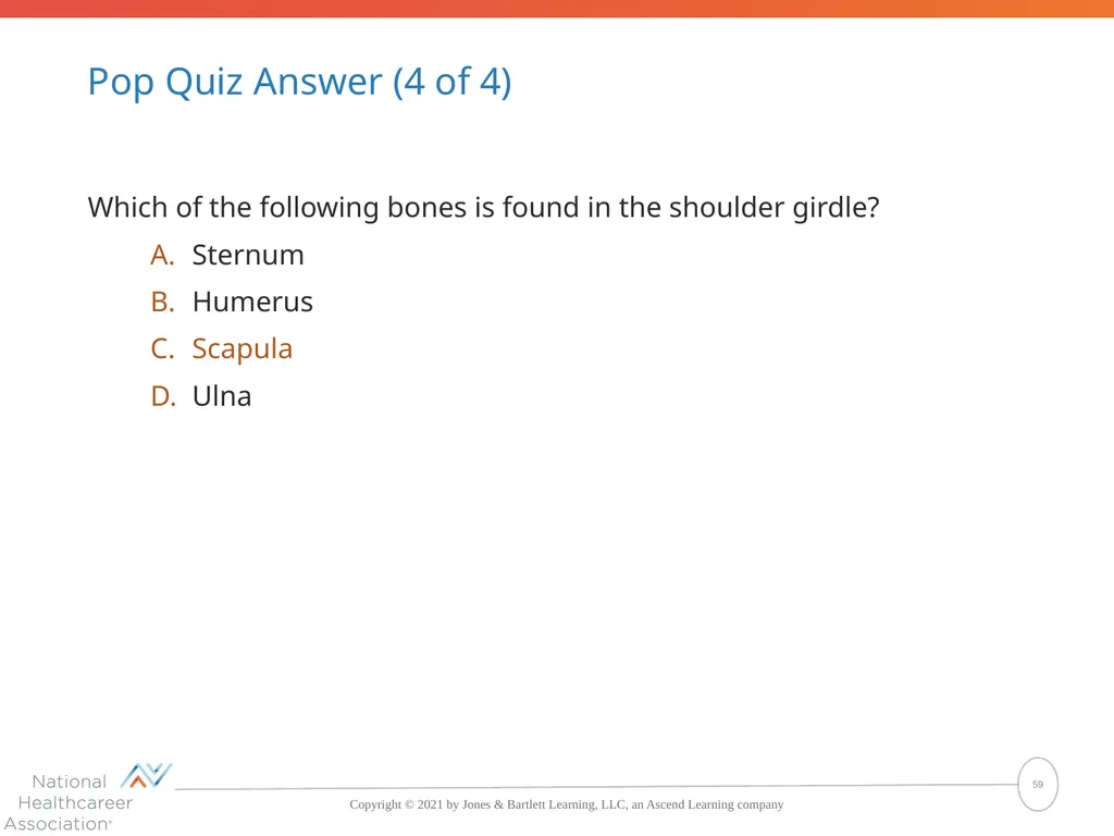 The Skeletal System: Bones and Joints Copyright © - slide 59 of 88