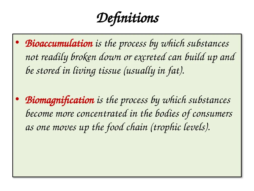 Bioaccumulation and Biomagnification - slide 4 of 14
