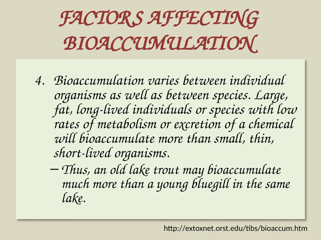 Bioaccumulation and Biomagnification - slide 9 of 14