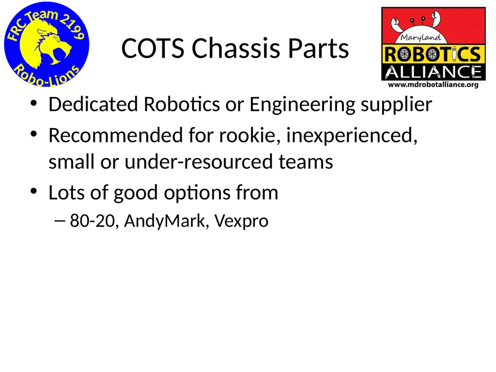 Chassis / Drive Train 101 Tom Milnes Team 2199 - slide 13 of 87