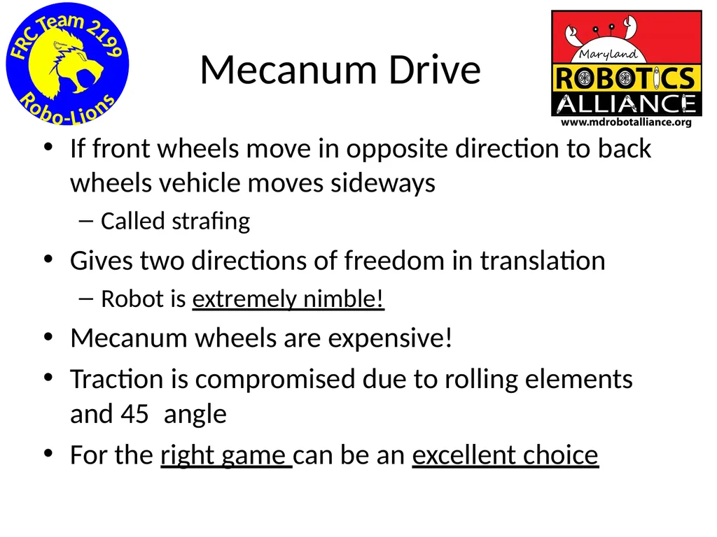 Chassis / Drive Train 101 Tom Milnes Team 2199 - slide 61 of 87
