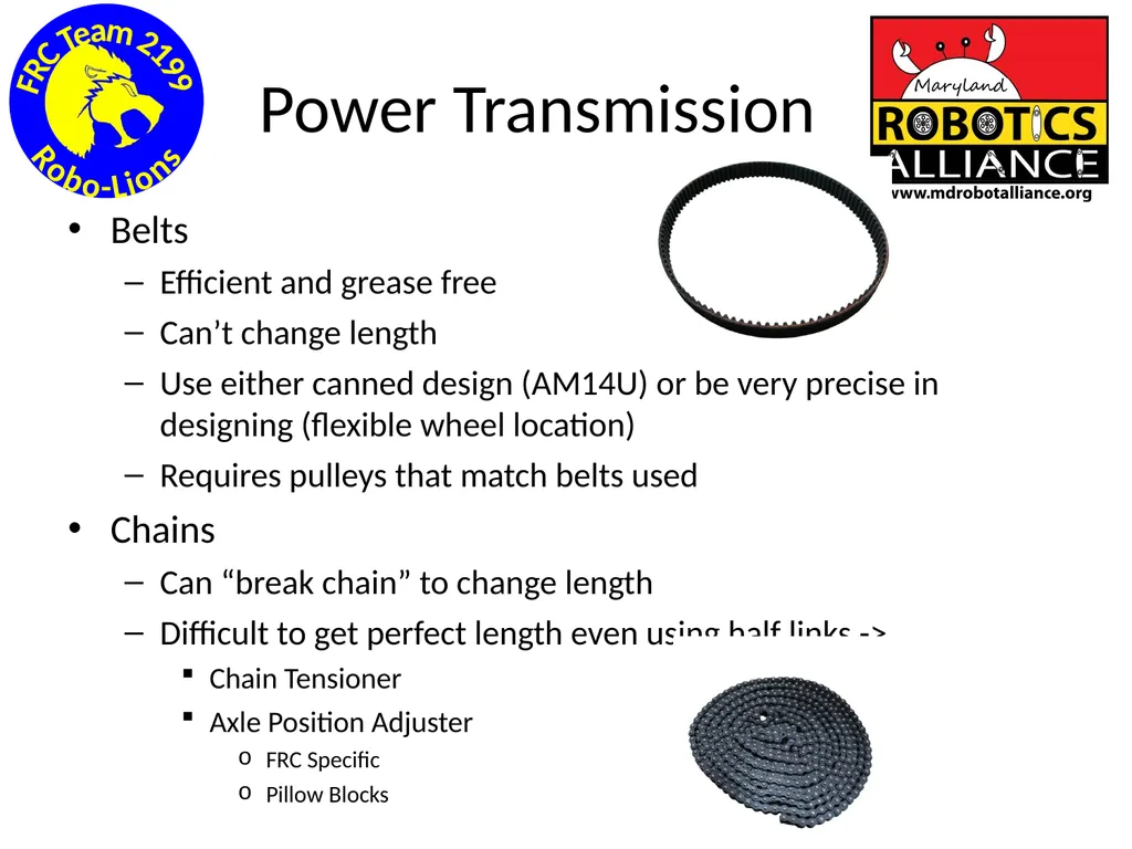 Chassis / Drive Train 101 Tom Milnes Team 2199 - slide 48 of 87