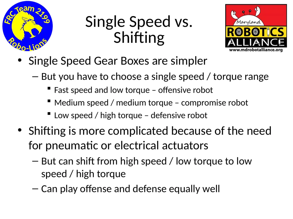 Chassis / Drive Train 101 Tom Milnes Team 2199 - slide 36 of 87