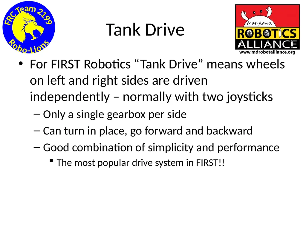 Chassis / Drive Train 101 Tom Milnes Team 2199 - slide 68 of 87