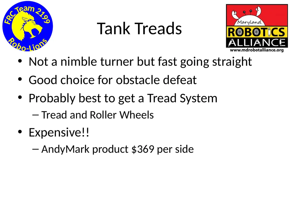 Chassis / Drive Train 101 Tom Milnes Team 2199 - slide 63 of 87