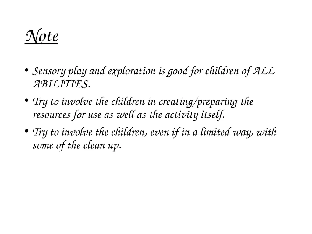 Sensory exploration and play activities Messy play - slide 4 of 16