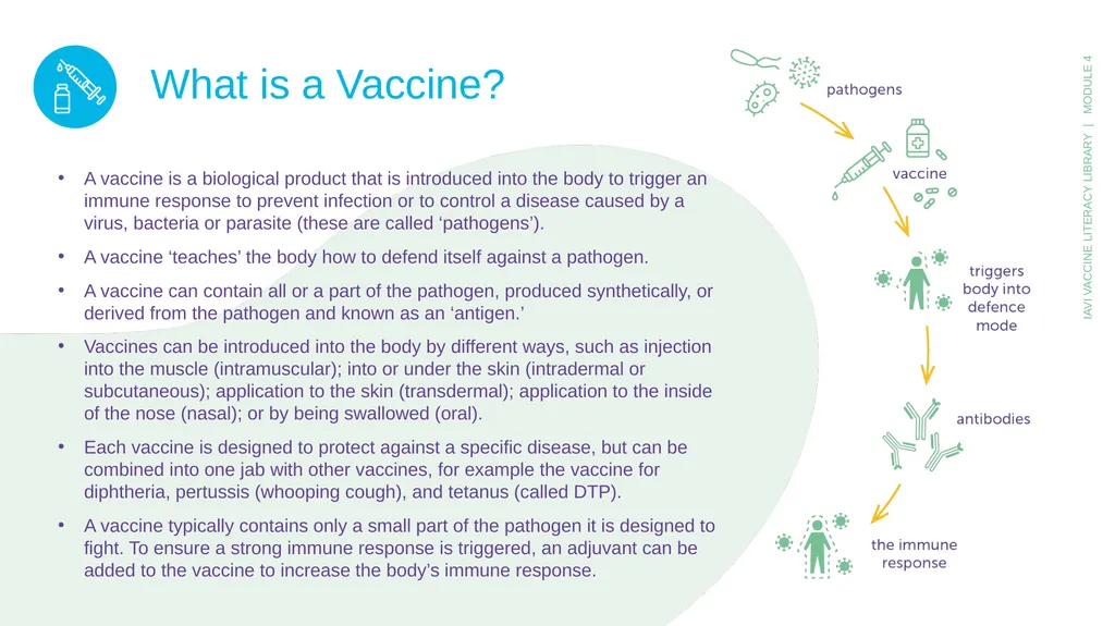 2022 MODULE 4: INTRODUCTION TO VACCINES What is a - slide 4 of 15