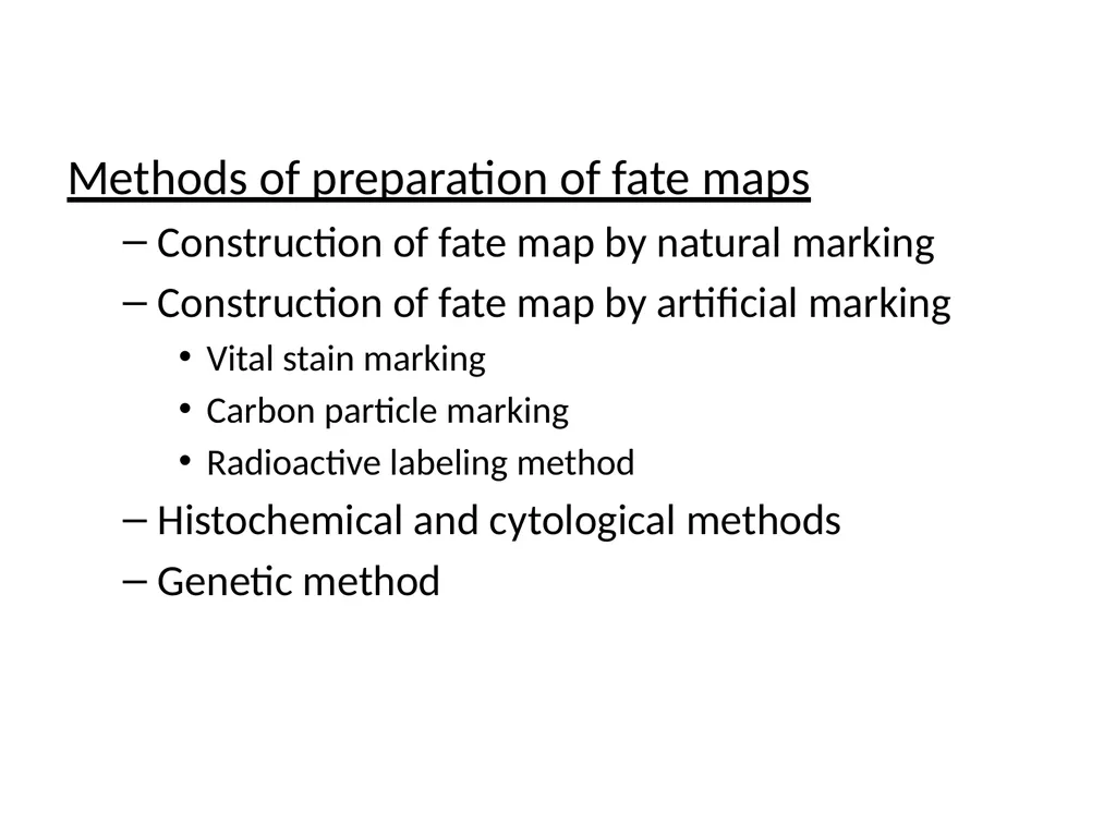 Fate maps Construction of blastula map based on - slide 3 of 14
