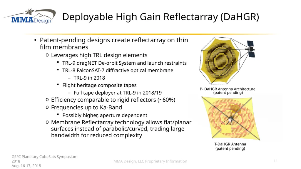 BIG Power BIG Aperture small satellite Mark Bailey - slide 11 of 19