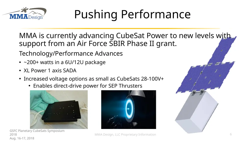 BIG Power BIG Aperture small satellite Mark Bailey - slide 6 of 19