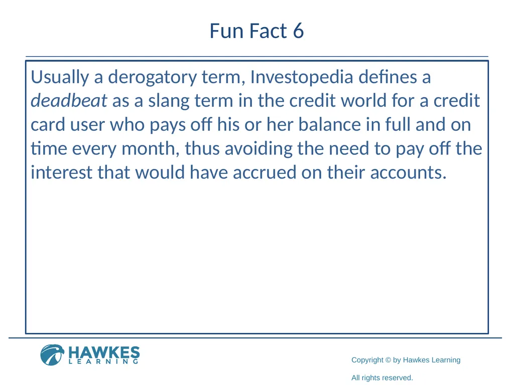 Borrowing Money Section 6.3 Fun Fact 1 Helpful - slide 65 of 97