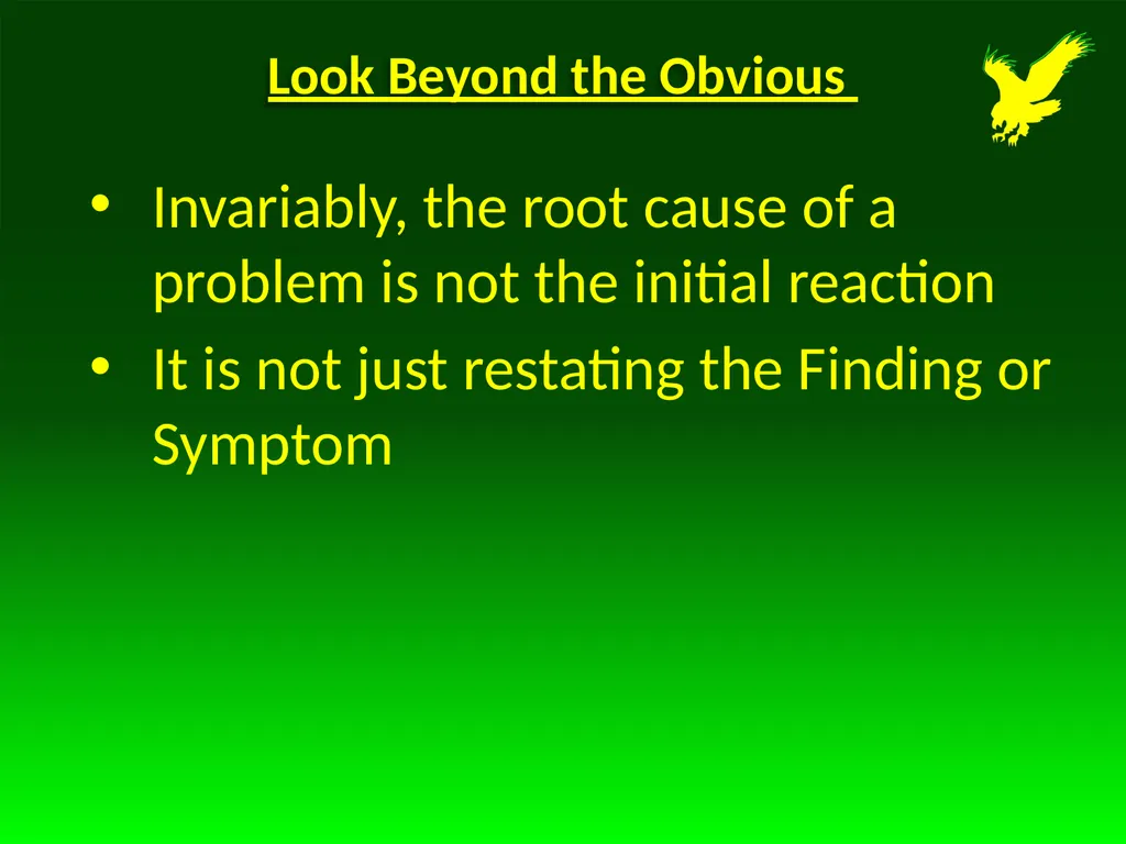 Determining the Root Cause and Corrective Action - slide 3 of 22