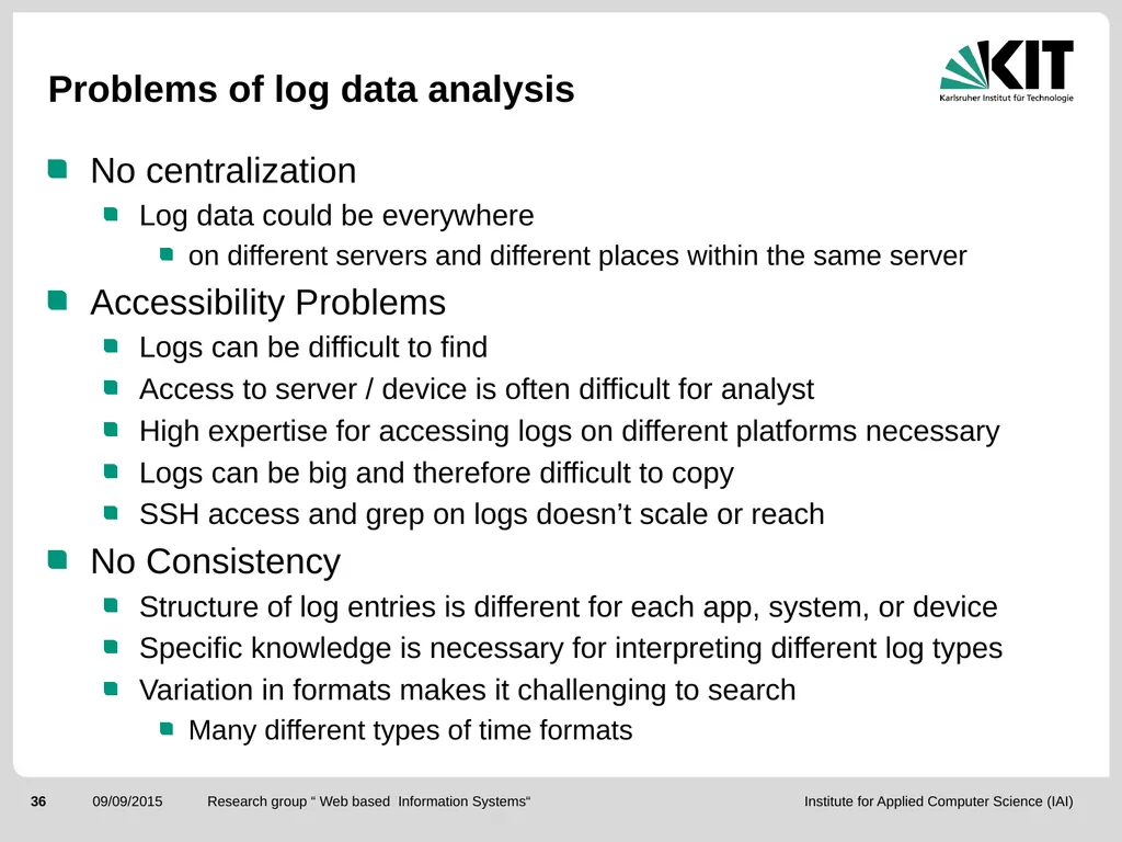ElasticSearch and the ELK stack for monitoring and - slide 36 of 46