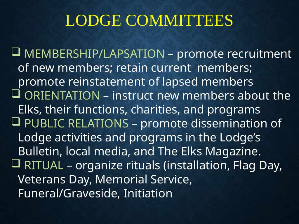 WELCOME ___ LODGE #____ TO THE BEGINNINGS Founded - slide 29 of 39