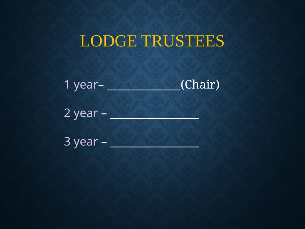 WELCOME ___ LODGE #____ TO THE BEGINNINGS Founded - slide 6 of 39