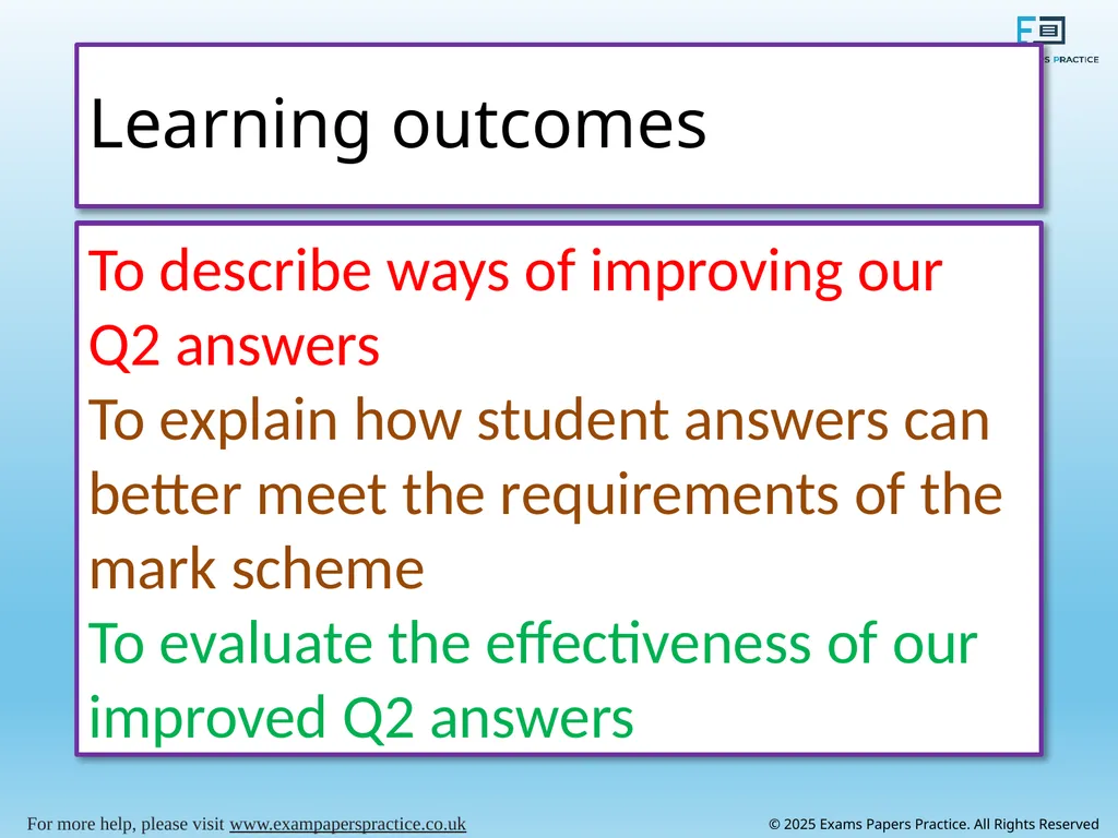 English Language Paper 1 – Q2: Improving Language - slide 2 of 17