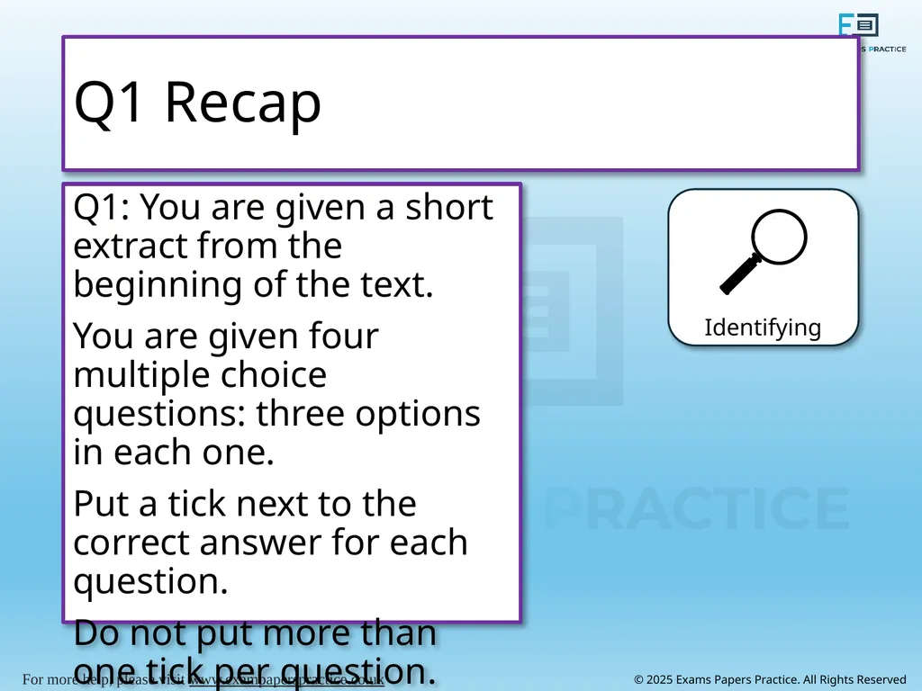 English Language Paper 1 – Q2: Improving Language - slide 15 of 17