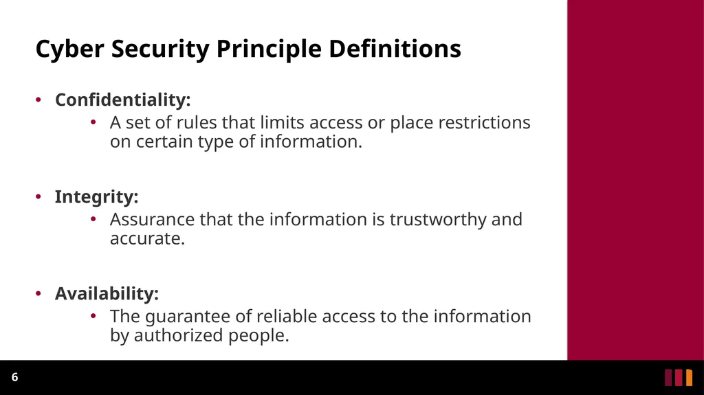 Cyber Security Introduction Definitions and - slide 6 of 31
