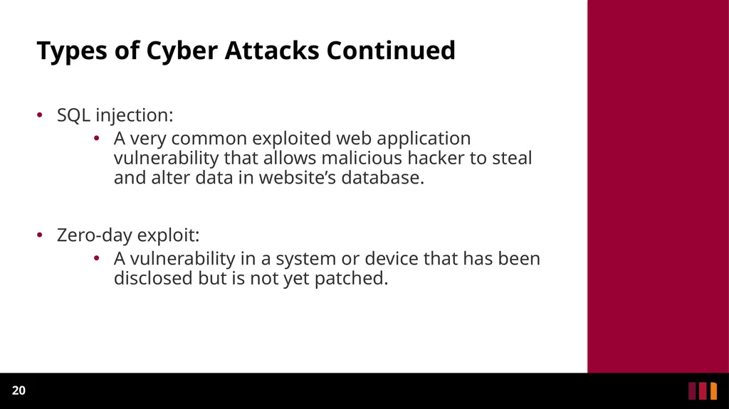 Cyber Security Introduction Definitions and - slide 20 of 31