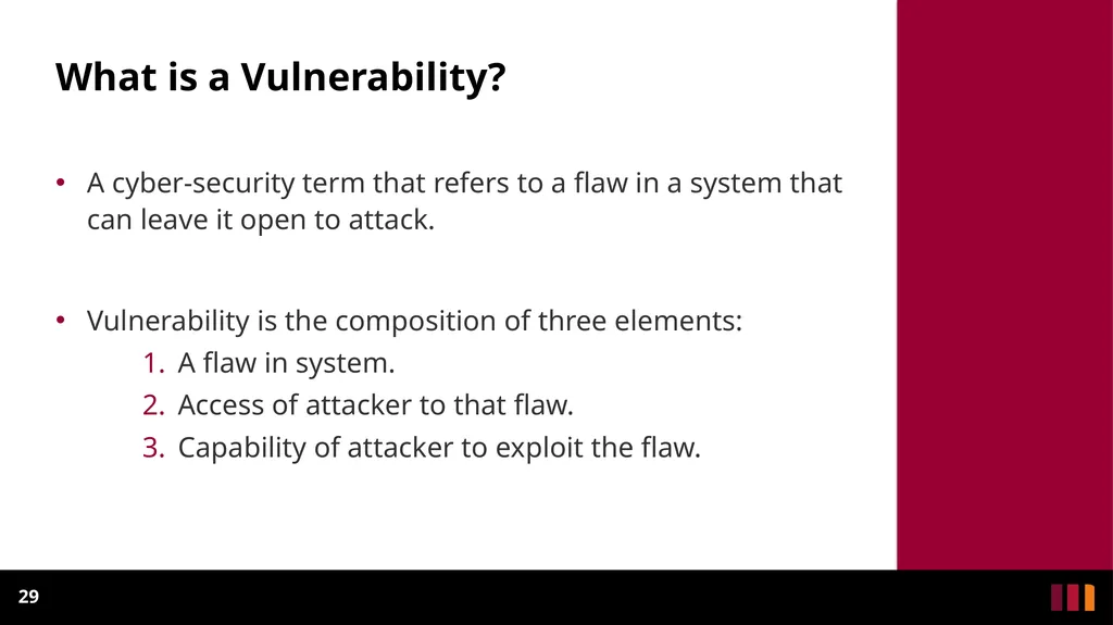 Cyber Security Introduction Definitions and - slide 29 of 31