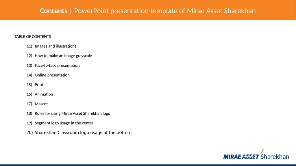 Mirae Asset Sharekhan rules for making PowerPoint - slide 4 of 38