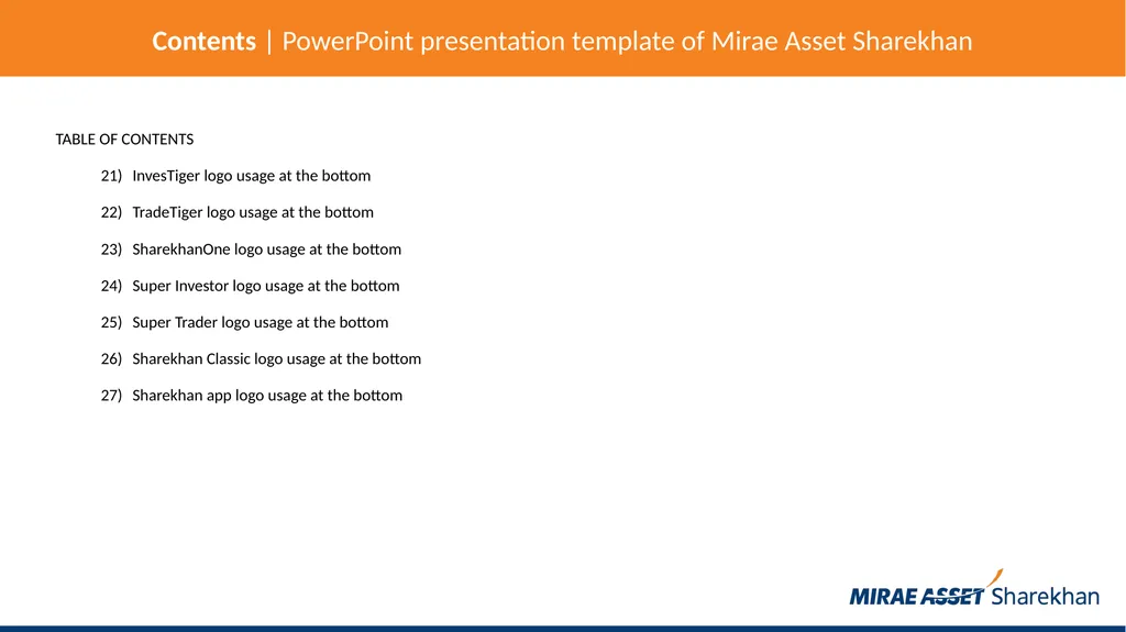 Mirae Asset Sharekhan rules for making PowerPoint - slide 5 of 38