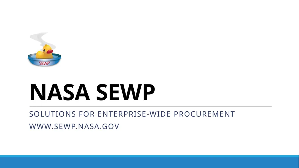 NASA SEWP Solutions for Enterprise-Wide - slide 1 of 18