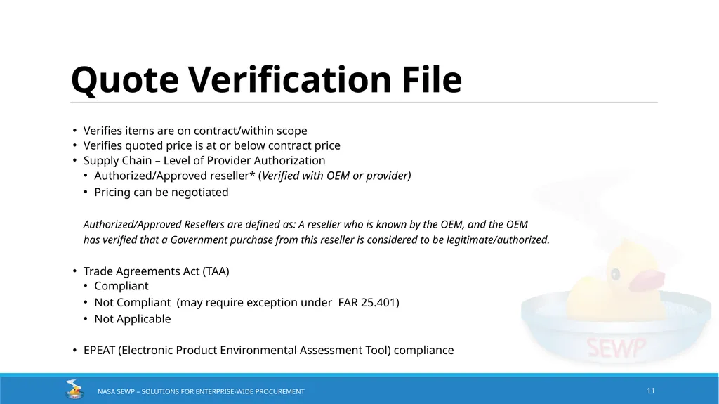 NASA SEWP Solutions for Enterprise-Wide - slide 11 of 18