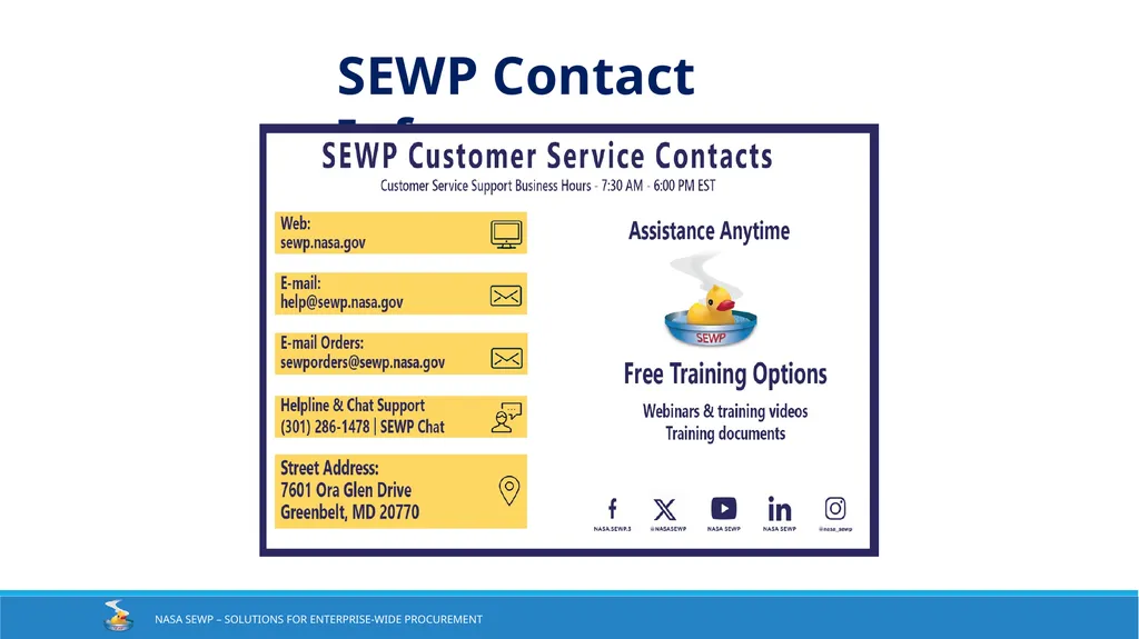 NASA SEWP Solutions for Enterprise-Wide - slide 16 of 18