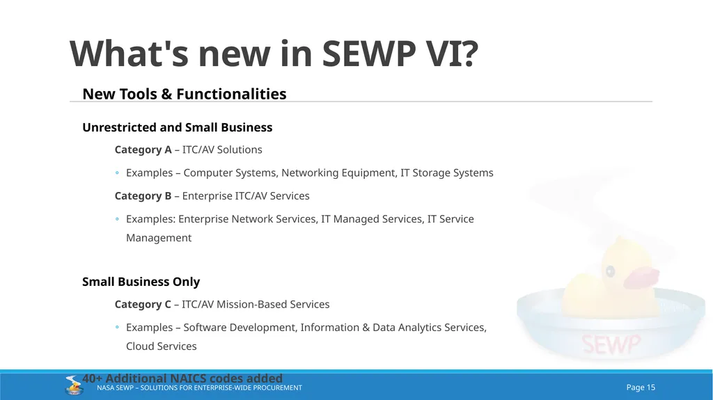 NASA SEWP Solutions for Enterprise-Wide - slide 15 of 18