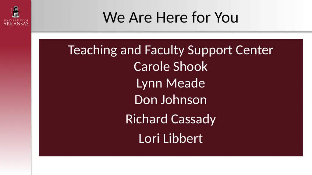 New Faculty Orientation Welcome You are Valuable! - slide 6 of 54