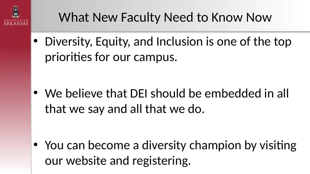 New Faculty Orientation Welcome You are Valuable! - slide 11 of 54