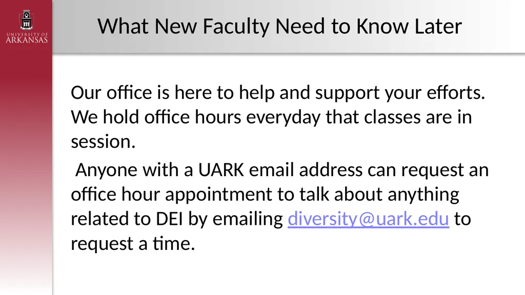 New Faculty Orientation Welcome You are Valuable! - slide 12 of 54