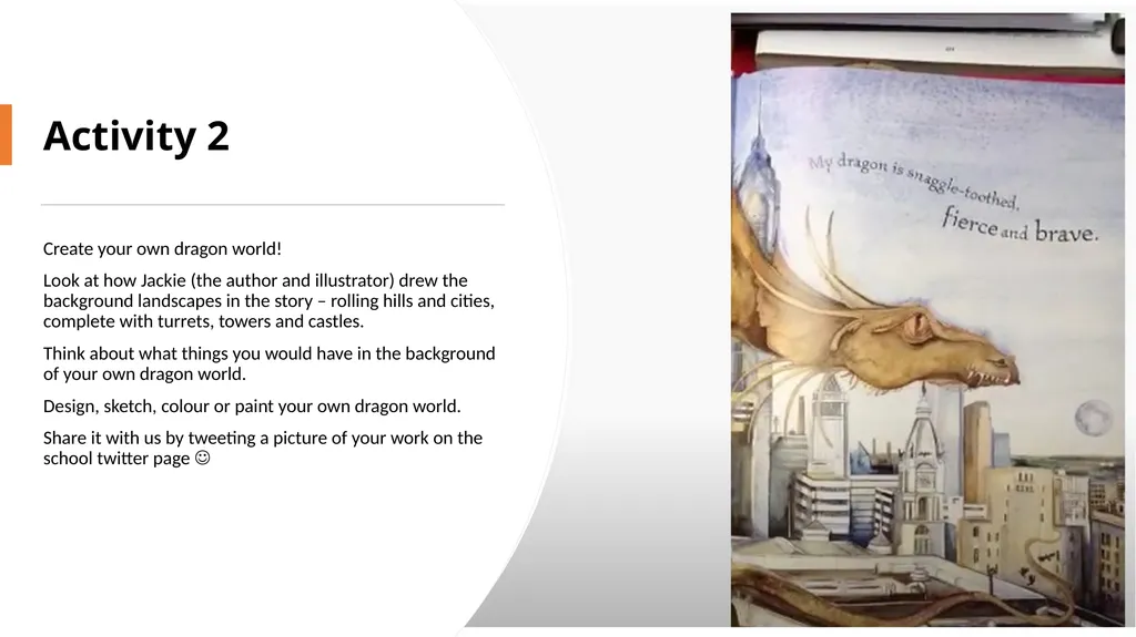 Tell Me A Dragon Topic Activities Activity 1 Watch - slide 3 of 9
