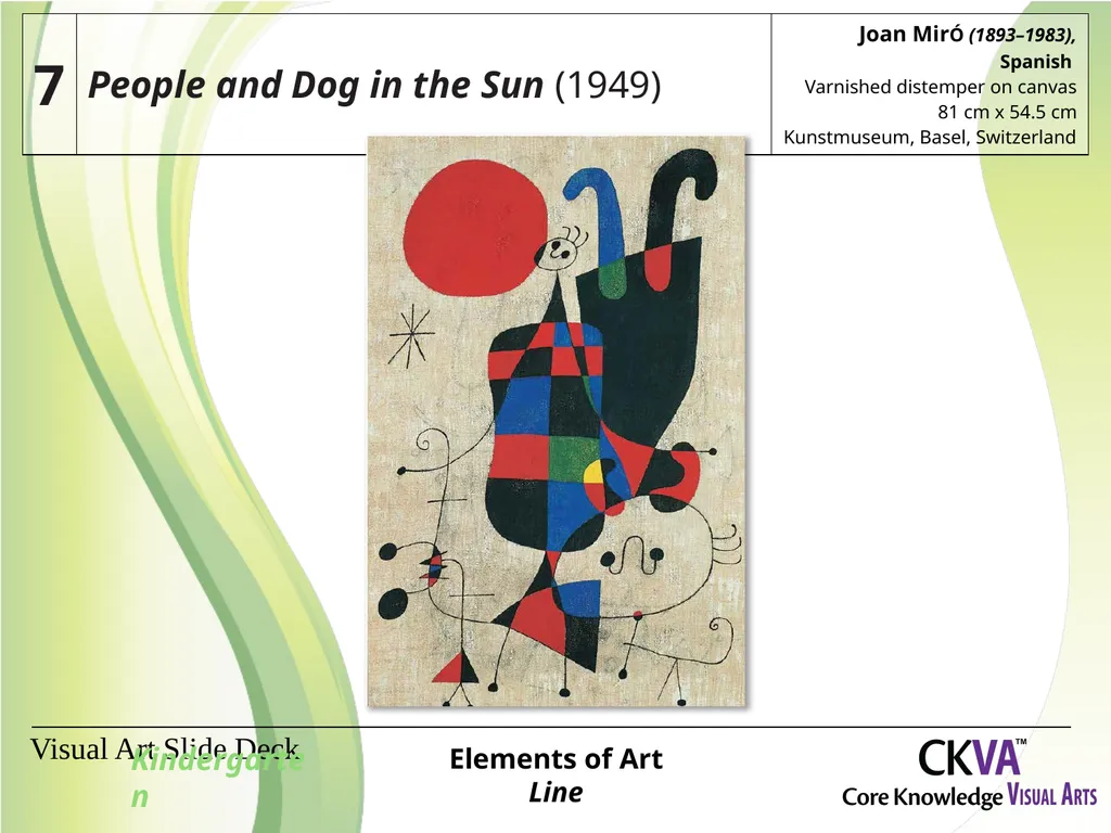 Visual Art Slide Deck Kindergarten Kindergarten - slide 10 of 20