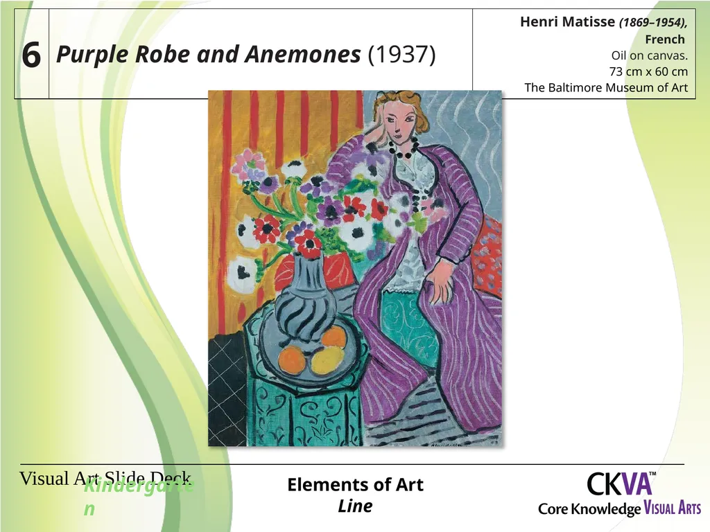 Visual Art Slide Deck Kindergarten Kindergarten - slide 9 of 20