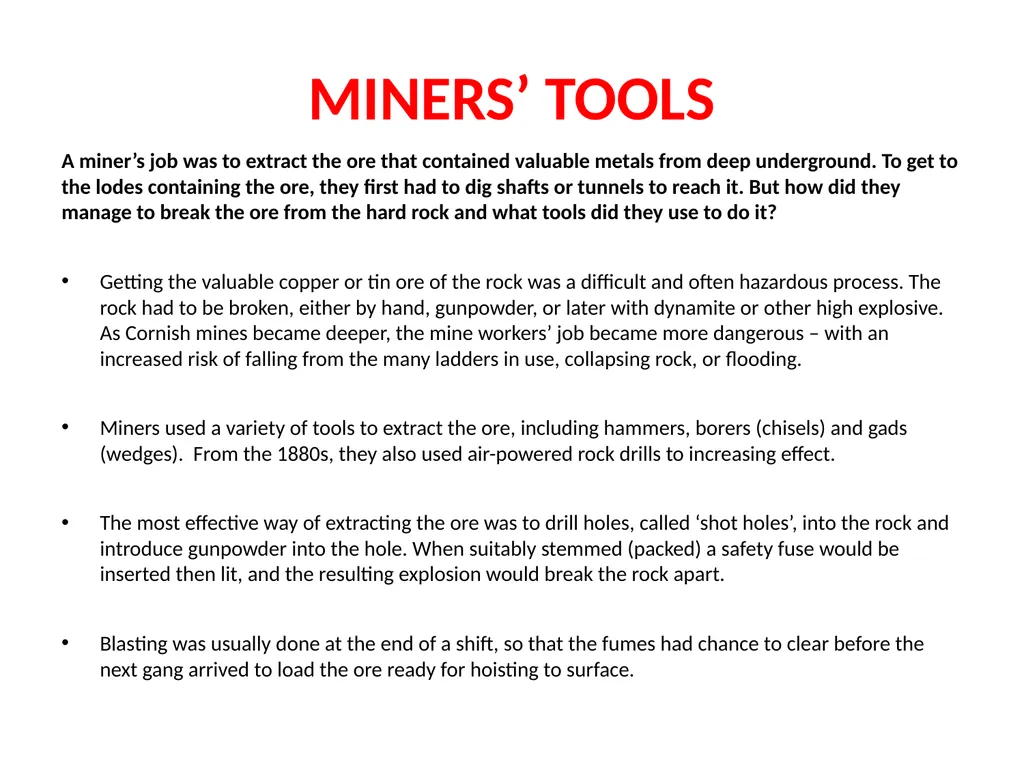 Cornish Tin Mining Tin mines were once the most - slide 7 of 12