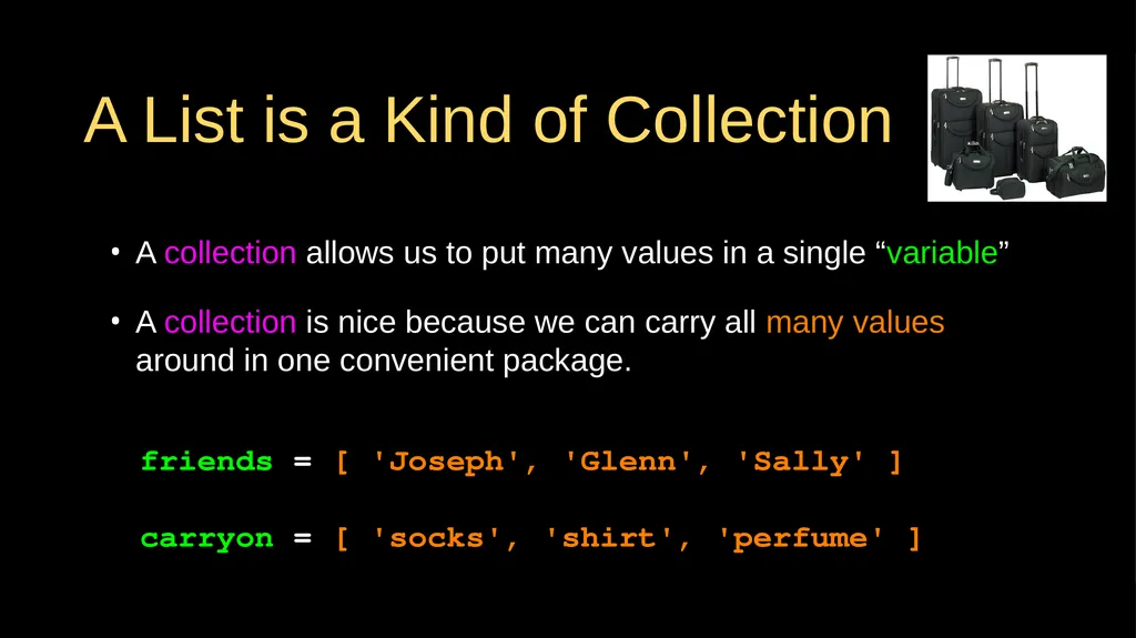 Python Lists Chapter 8 Python for Everybody - slide 4 of 29