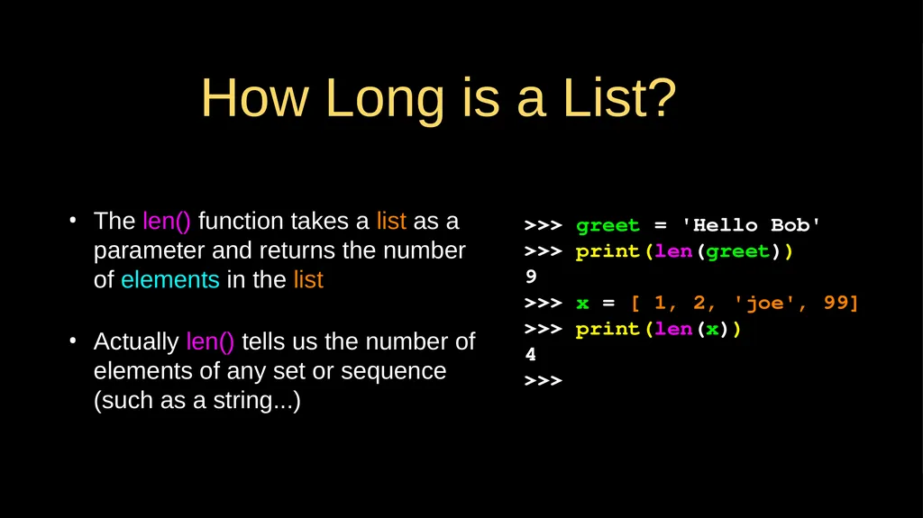 Python Lists Chapter 8 Python for Everybody - slide 10 of 29