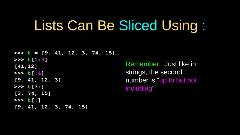 Python Lists Chapter 8 Python for Everybody - slide 14 of 29