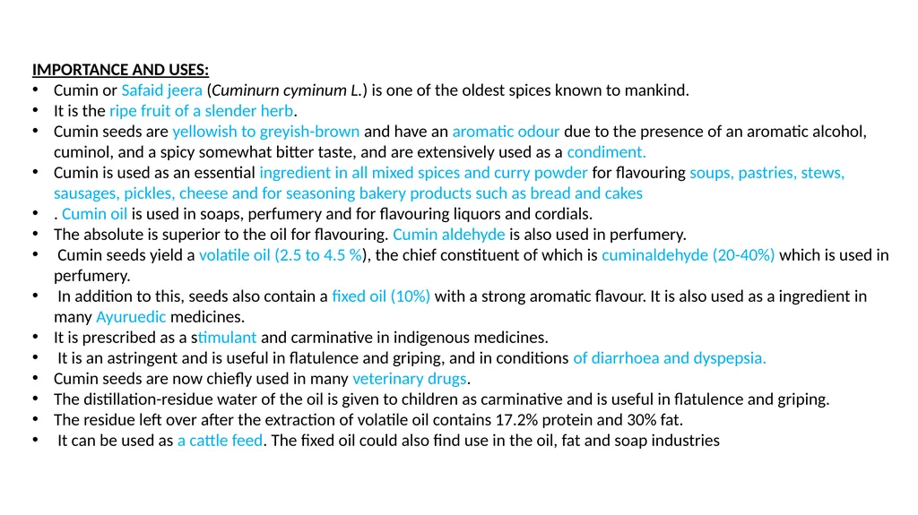 CUMIN GODI SUSMITHA CUMIN Scientific Name : - slide 3 of 11