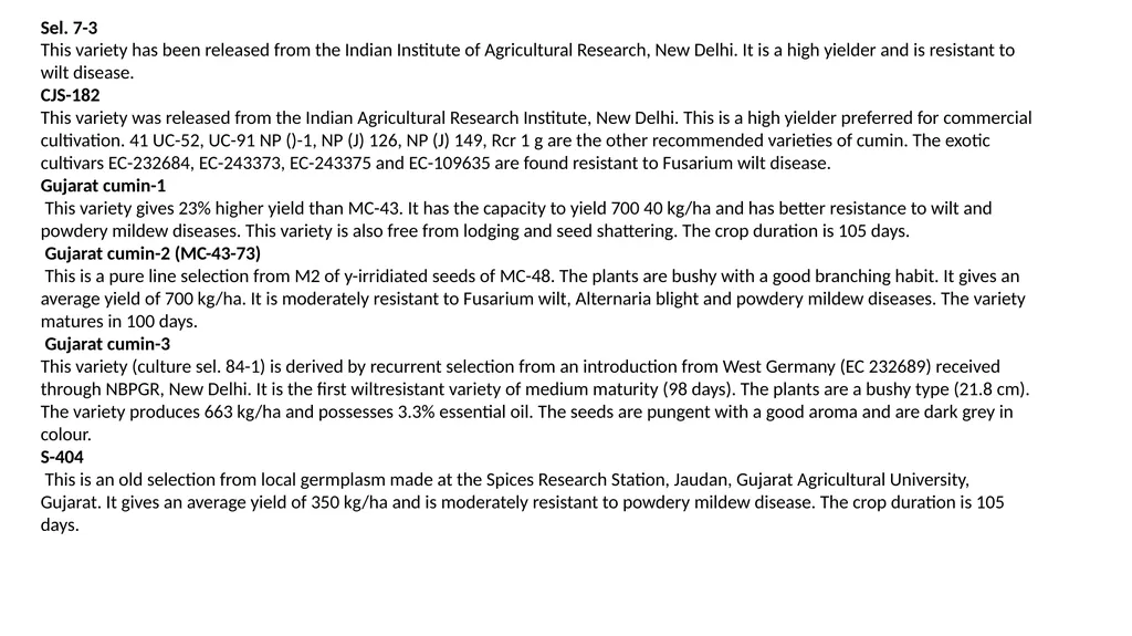 CUMIN GODI SUSMITHA CUMIN Scientific Name : - slide 8 of 11