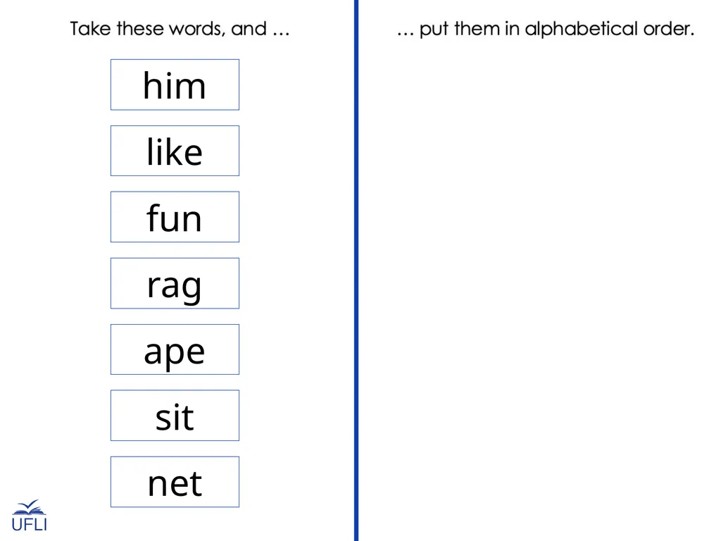 ABC Order Activity: This activity is designed to - slide 4 of 6