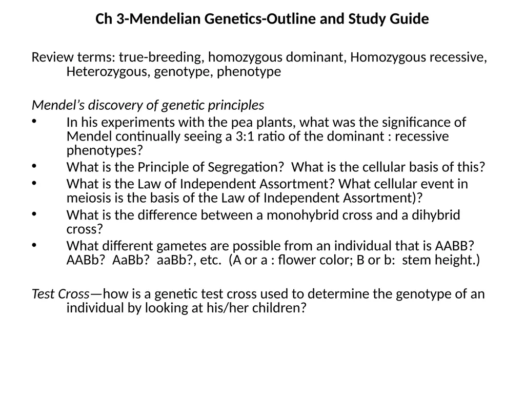 Why do non-Mendelian patterns occur? (When to - slide 12 of 13
