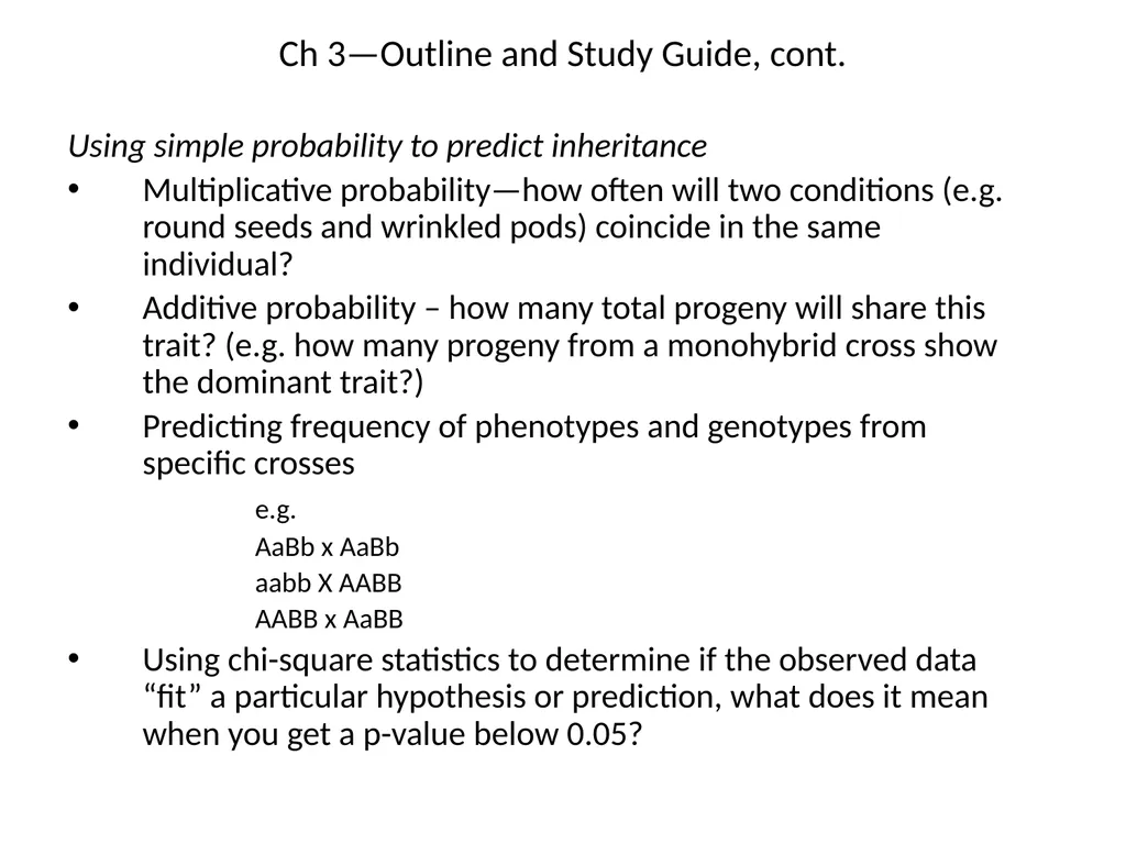 Why do non-Mendelian patterns occur? (When to - slide 13 of 13