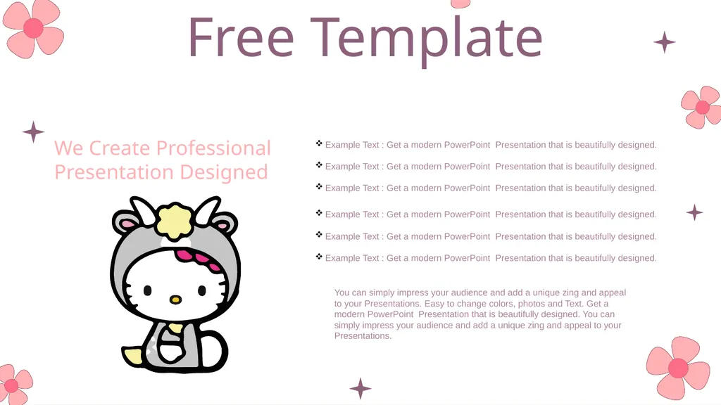 Hello Kitty Here is where your presentation begins - slide 27 of 52