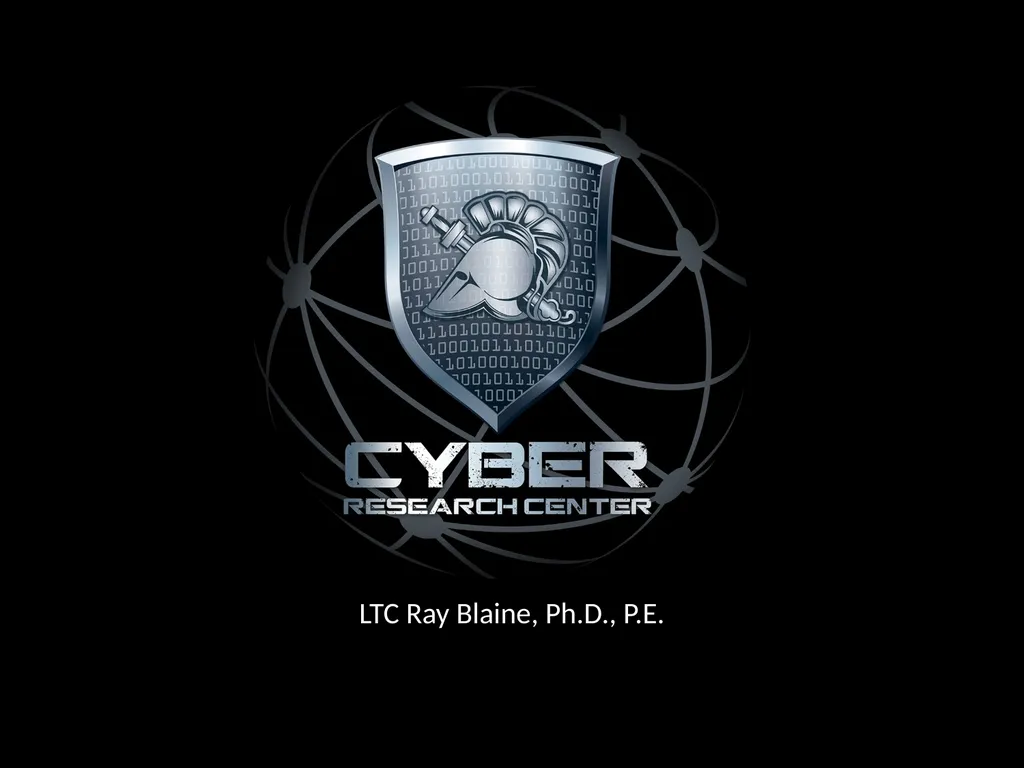 LTC Ray Blaine, Ph.D., P.E. Overview and Mission - slide 1 of 8