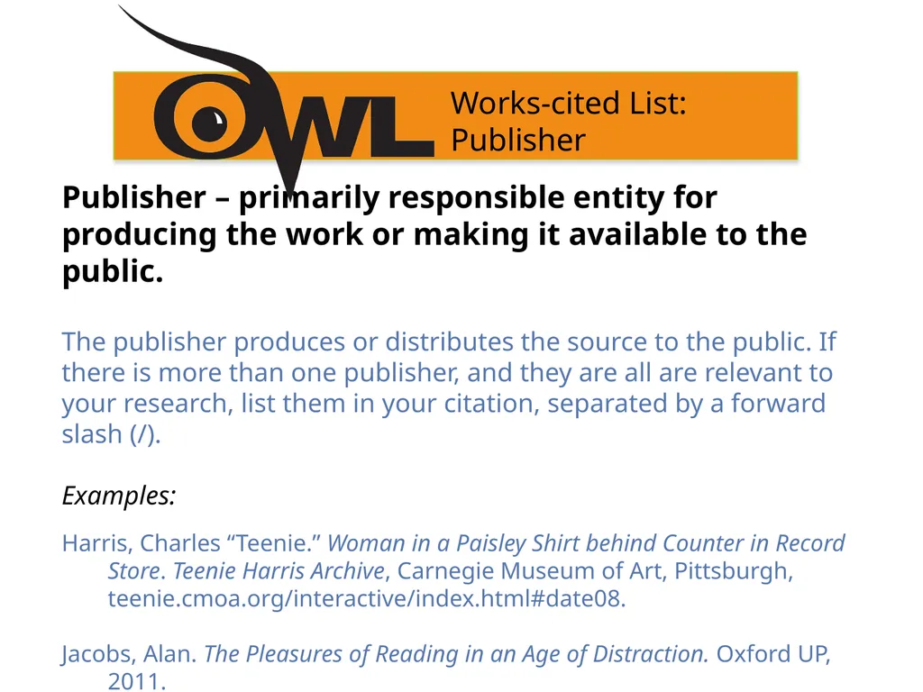 MLA 9th Edition Formatting and Style Guide Purdue - slide 40 of 47